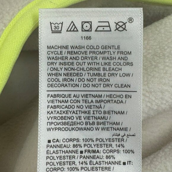 Athleta Overlook Microfleece Jacket Cream Womens XL Lightweight Snap Front - Picture 6 of 10